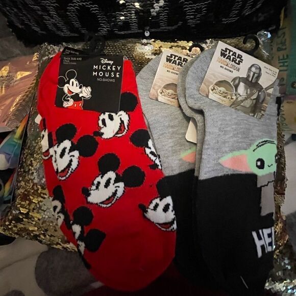 4x nwt novelty fashion socks mickey mouse star wars 4x - Picture 3 of 3